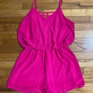 Hot Pink Romper